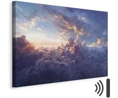 Artgeist Paveikslas - The Sun in Hiding: The Golden Face of the Sky Over a Cloudy Sea