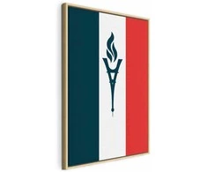 Artgeist Paveikslas - Torch Against the Backdrop of the French Flag