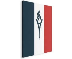 Artgeist Paveikslas - Torch Against the Backdrop of the French Flag