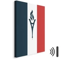 Artgeist Paveikslas - Torch Against the Backdrop of the French Flag