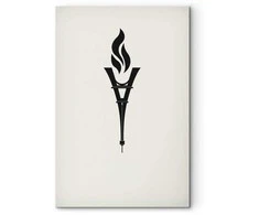 Artgeist Paveikslas - Torch Shaped Like an Inverted Eiffel Tower