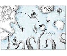 Artgeist Paveikslas - Treasure Map (1 Part) Wide