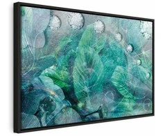 Artgeist Paveikslas - Turquoise Leaves (1 Part) Wide