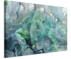 Artgeist Paveikslas - Turquoise Leaves (1 Part) Wide