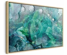 Artgeist Paveikslas - Turquoise Leaves (1 Part) Wide