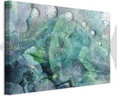 Artgeist Paveikslas - Turquoise Leaves (1 Part) Wide