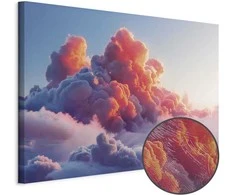 Artgeist Paveikslas - Twilight Spectacle: Clouds in Shades of Rožinė and Violet
