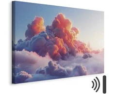 Artgeist Paveikslas - Twilight Spectacle: Clouds in Shades of Rožinė and Violet