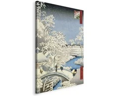 Artgeist Paveikslas - Utagawa Hiroshige – Drum bridge and Setting Sun Hill at Meguro