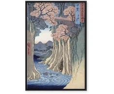 Artgeist Paveikslas - Utagawa Hiroshige – The monkey bridge in the Kai province