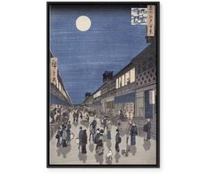 Artgeist Paveikslas - Utagawa Hiroshige – Night time view of Saruwaka Street
