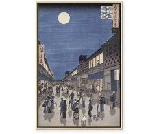 Artgeist Paveikslas - Utagawa Hiroshige – Night time view of Saruwaka Street