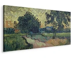 Artgeist Paveikslas - Vincent Van Gogh – Landscape with the Chateau of Auvers at Sunset