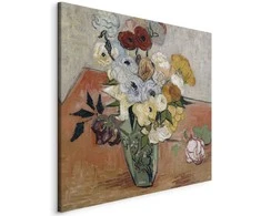 Artgeist Paveikslas - Vincent Van Gogh – Stilllife with Japanese vase, roses and anemones