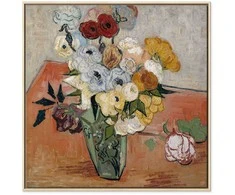 Artgeist Paveikslas - Vincent Van Gogh – Stilllife with Japanese vase, roses and anemones