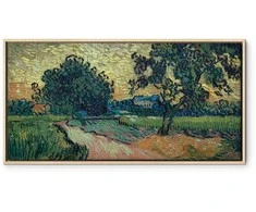 Artgeist Paveikslas - Vincent Van Gogh – Landscape with the Chateau of Auvers at Sunset