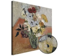 Artgeist Paveikslas - Vincent Van Gogh – Stilllife with Japanese vase, roses and anemones