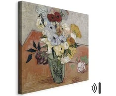 Artgeist Paveikslas - Vincent Van Gogh – Stilllife with Japanese vase, roses and anemones