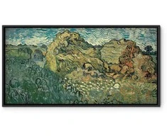 Artgeist Paveikslas - Vincent Van Gogh – Field with Wheat Stacks