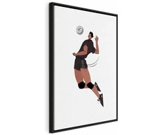 Artgeist Paveikslas - Volleyball Player on a Baltas Background - Illustration