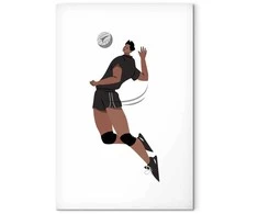 Artgeist Paveikslas - Volleyball Player on a Baltas Background - Illustration