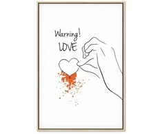 Artgeist Paveikslas - Warning! Love (1 Part) Vertical