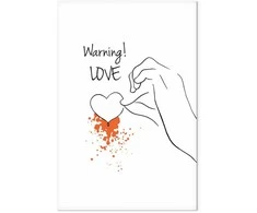 Artgeist Paveikslas - Warning! Love (1 Part) Vertical