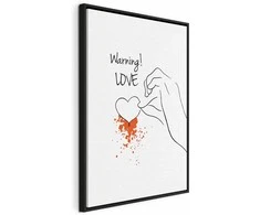Artgeist Paveikslas - Warning! Love (1 Part) Vertical