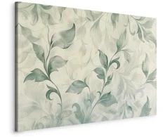 Artgeist Paveikslas - Watercolor Botanical Motif Delicate Žalias-rusvai gelsvas Leaves