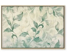 Artgeist Paveikslas - Watercolor Botanical Motif Delicate Žalias-rusvai gelsvas Leaves