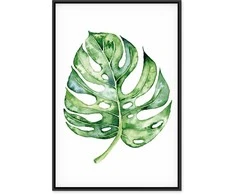 Artgeist Paveikslas - Watercolor Monstera (1 Part) Vertical