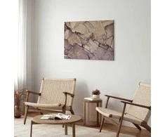 Artgeist Paveikslas - Watercolour abstraction - powder pink marble with auksinis accents