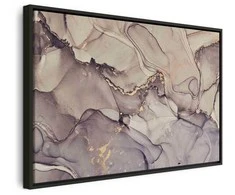 Artgeist Paveikslas - Watercolour abstraction - powder pink marble with auksinis accents