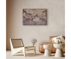 Artgeist Paveikslas - Watercolour abstraction - powder pink marble with auksinis accents