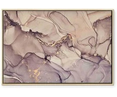 Artgeist Paveikslas - Watercolour abstraction - powder pink marble with auksinis accents