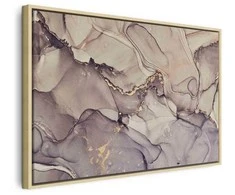 Artgeist Paveikslas - Watercolour abstraction - powder pink marble with auksinis accents