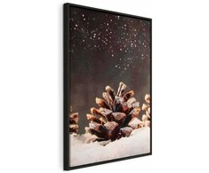 Artgeist Paveikslas - Winter Pine Cone (1 Part) Vertical