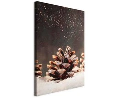 Artgeist Paveikslas - Winter Pine Cone (1 Part) Vertical