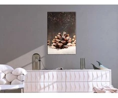 Artgeist Paveikslas - Winter Pine Cone (1 Part) Vertical