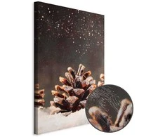 Artgeist Paveikslas - Winter Pine Cone (1 Part) Vertical