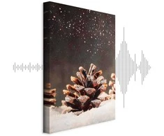 Artgeist Paveikslas - Winter Pine Cone (1 Part) Vertical