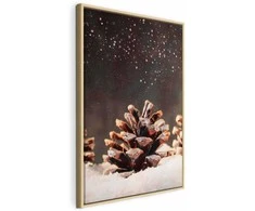 Artgeist Paveikslas - Winter Pine Cone (1 Part) Vertical