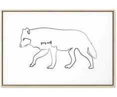 Artgeist Paveikslas - Wolf (1 Part) Wide