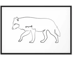 Artgeist Paveikslas - Wolf (1 Part) Wide
