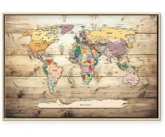 Artgeist Paveikslas - World Map: Colourful Continents