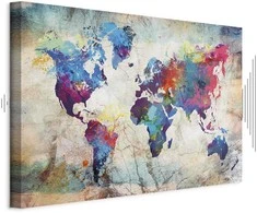 Artgeist Paveikslas - World Map: Colourful Madness