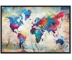 Artgeist Paveikslas - World Map: Colourful Madness