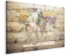 Artgeist Paveikslas - World Map: Colourful Continents