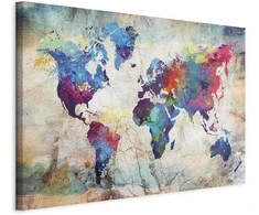 Artgeist Paveikslas - World Map: Colourful Madness