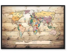Artgeist Paveikslas - World Map: Colourful Continents